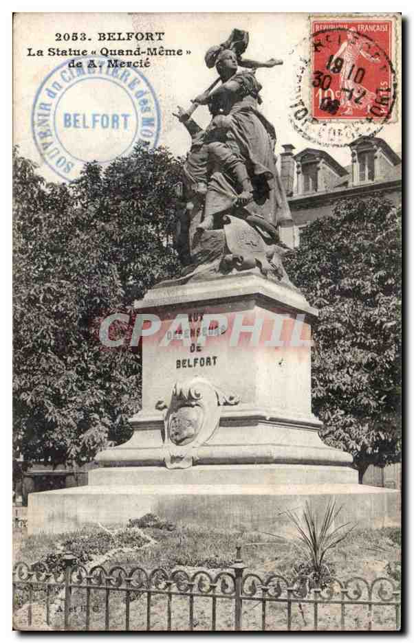 Belfort - La Statue Quand Meme - CPA 