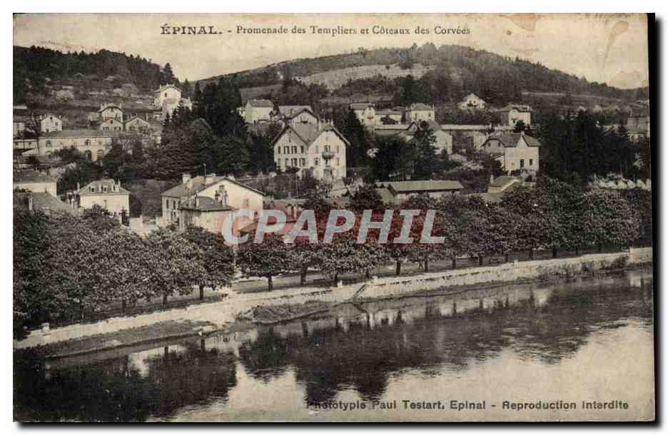 Épinal - Promenade des Templiers et Côteaux des Corvées — Phototype Paul Testart, Epinal