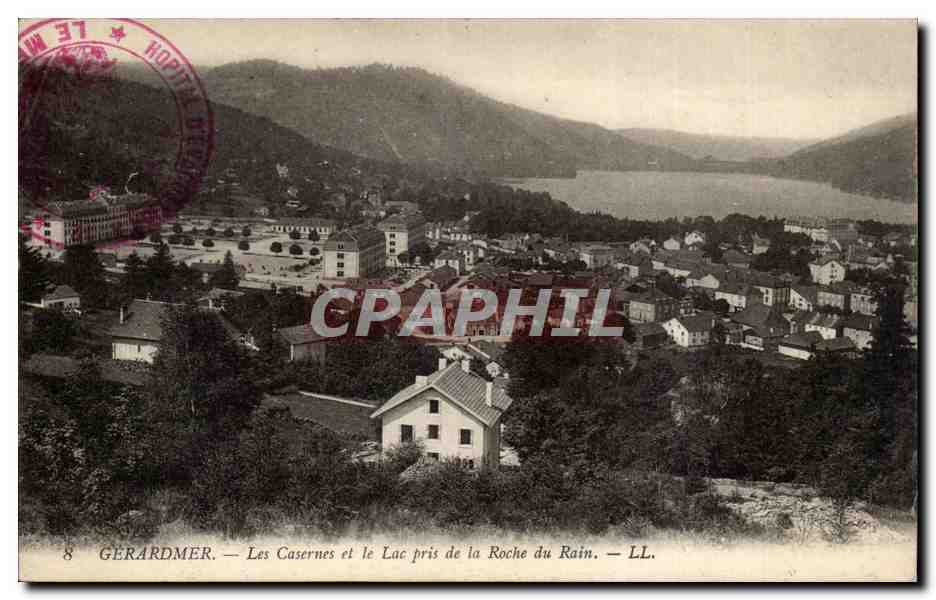 Gerardmer - Les Casernes et le Lac pris de la Roche du Rain - CPA 