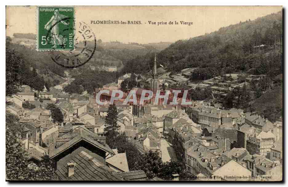Plombieres les Bains - Vue prise de la Vierge - CPA 