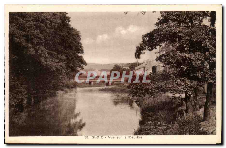 Saint Die - Vue sur la Meurthe - CPA 