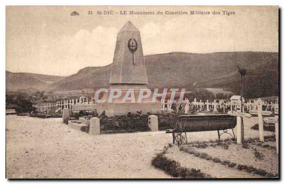 Saint Die - Le Monument du Cimetiere - CPA 