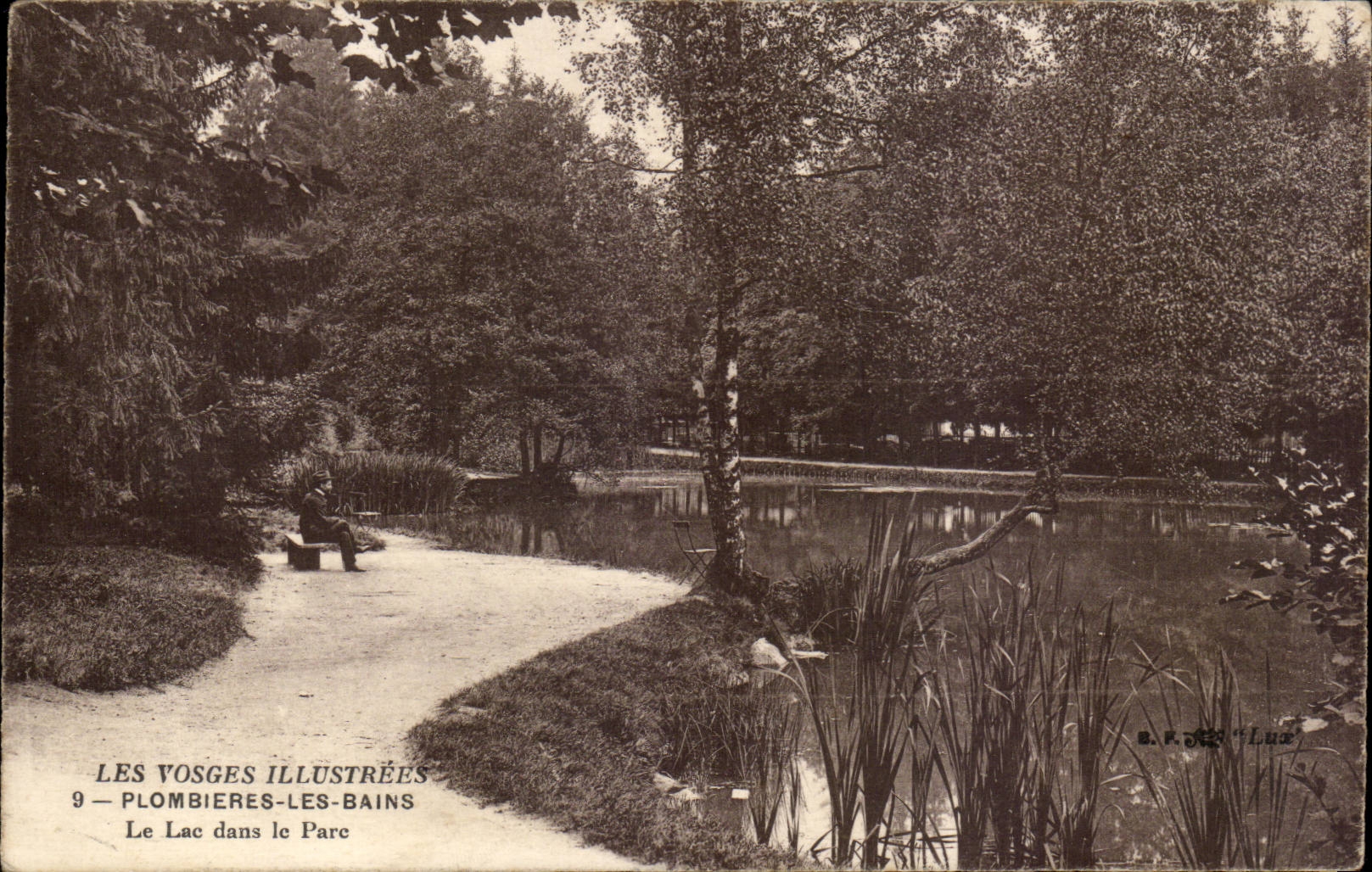 CPA Plombieres les Bains Le lac dans le parc