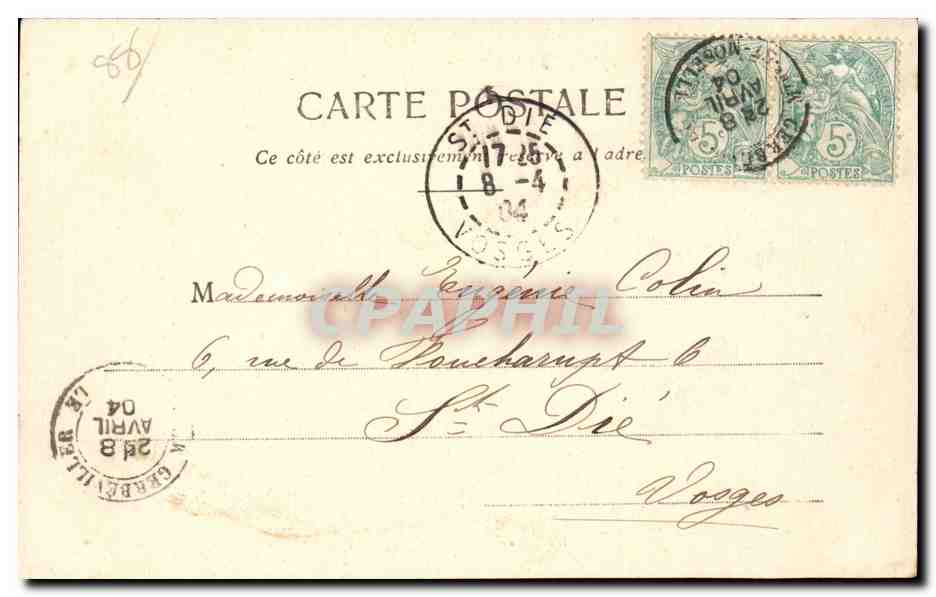 CPA Gerbeviller  — Rückseite