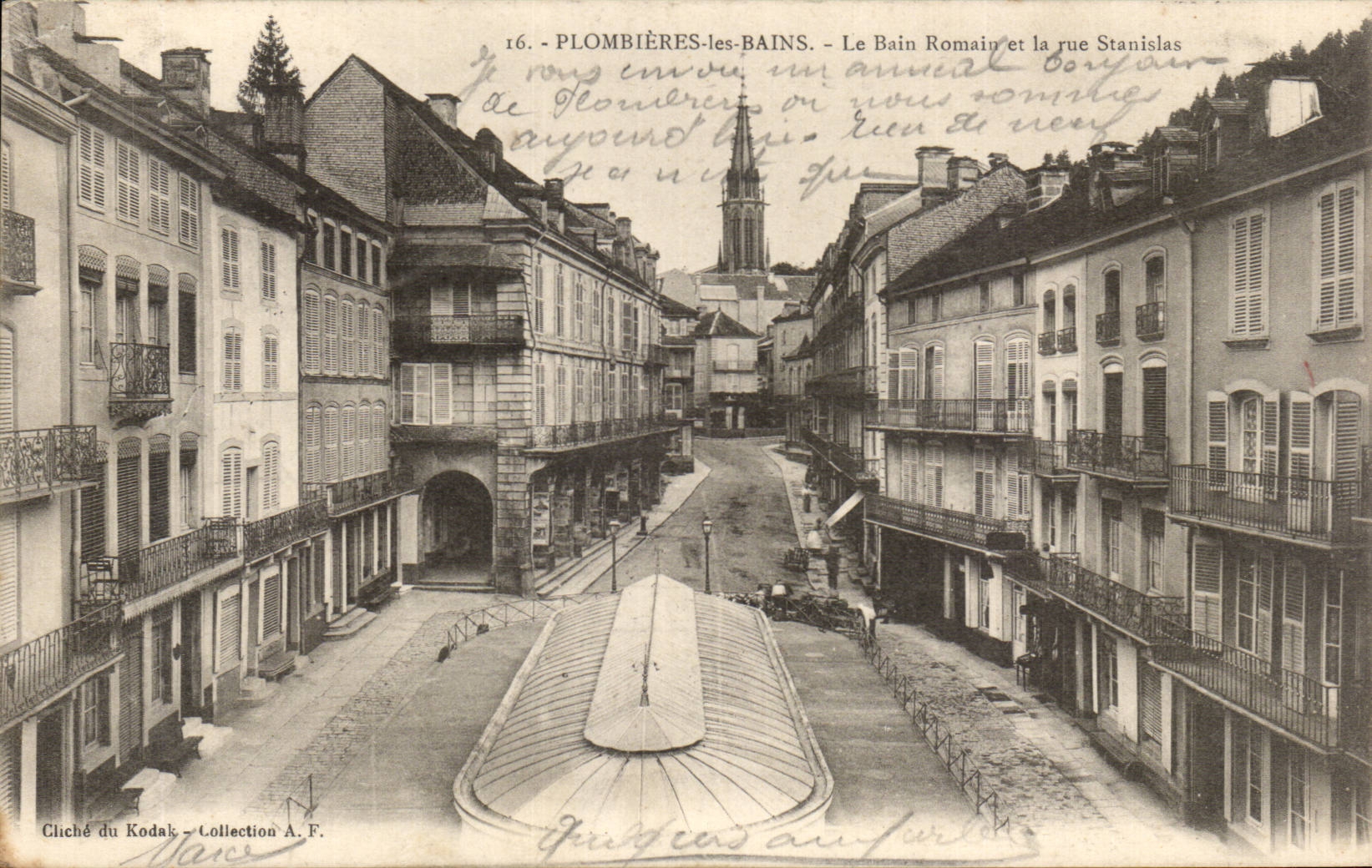 CPA Plombieres les bains Le bain romain et la rue Stanislas