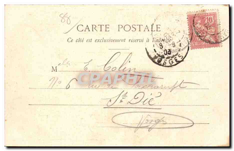CPA Plombieres les bains Le bain romain et la rue Stanislas — Rückseite