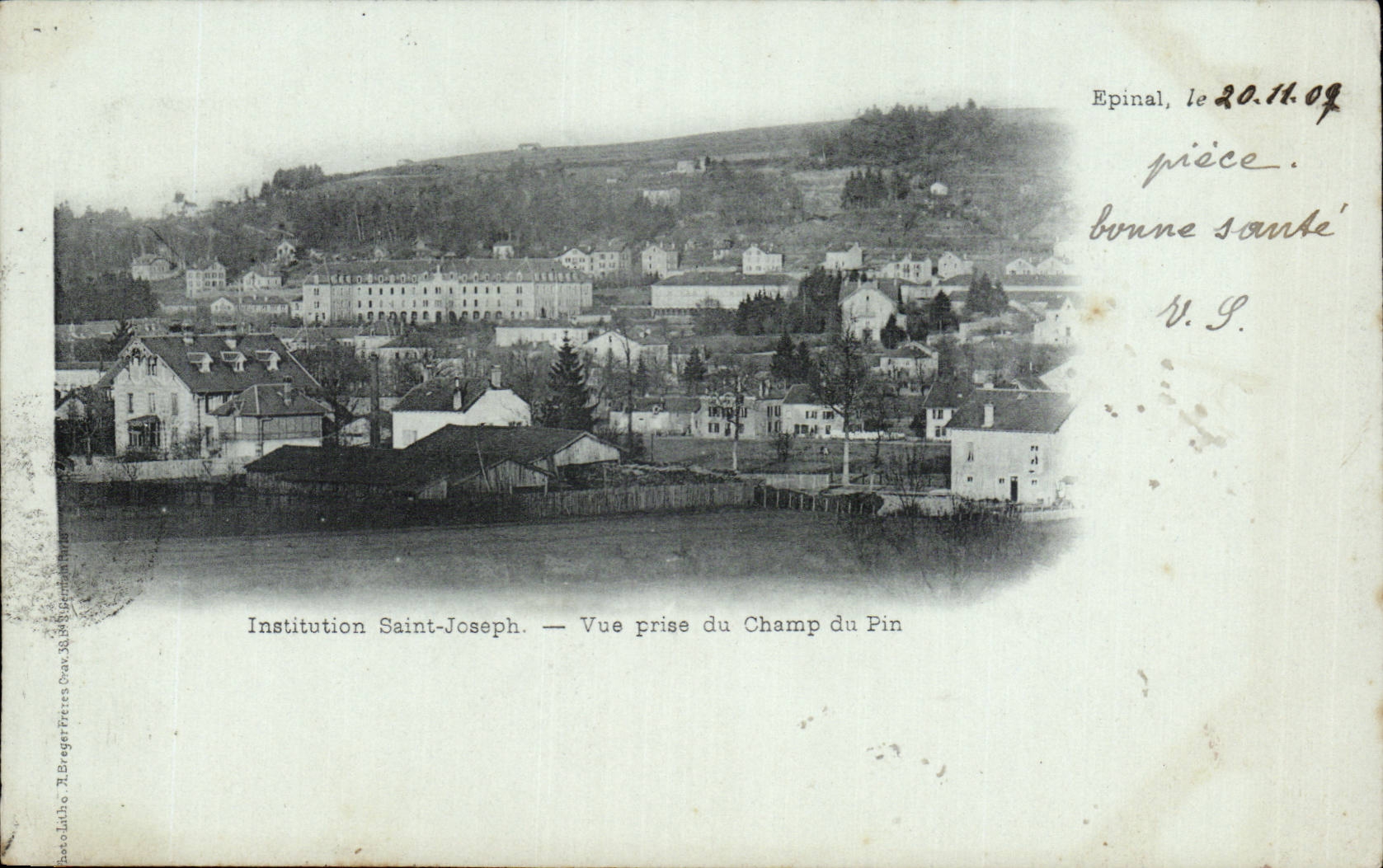 CPA Epinal Institution Saint Joseph Vue prise du champ de pin