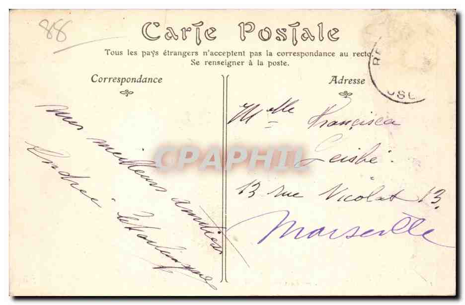 CPA Remiremont La grande rue — Rückseite