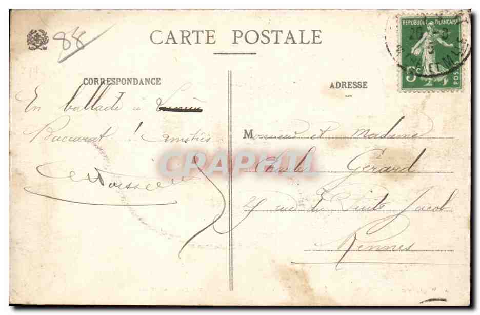 CPA Ban de Laveline Un coin du pas — Rückseite