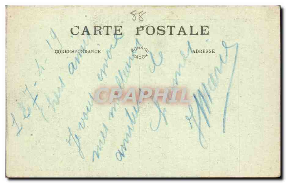 Charmes sur Moselle - Le bout du Pont - CPA  — Verso