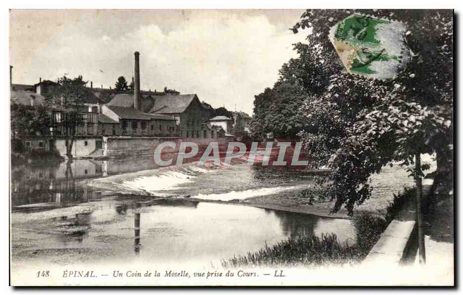 Épinal — Un Coin de la Motelle, vue prise du Cours — LL, n°148