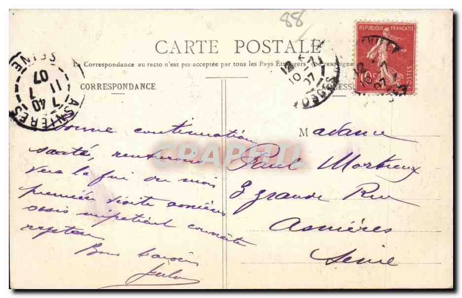 Vittel - Le Casino - Un Jour de Fete - CPA  — Rückseite