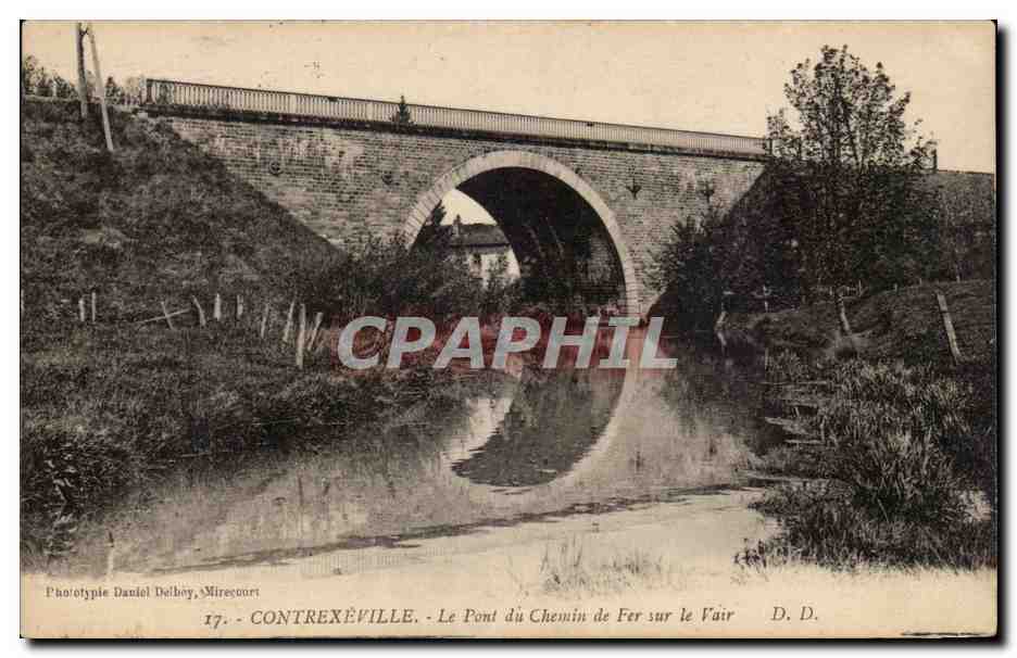 Contrexeville - Le Pont du Chemin de fer sur le Vair - CPA 