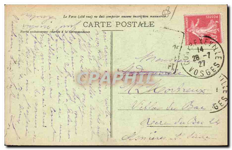 Contrexeville - Le Pont du Chemin de fer sur le Vair - CPA  — Rückseite