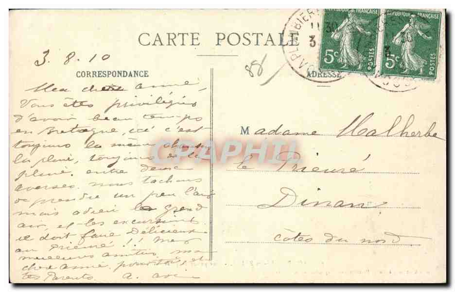 Plombieres les Bains - Bue generale prise du Nord - CPA  — Verso