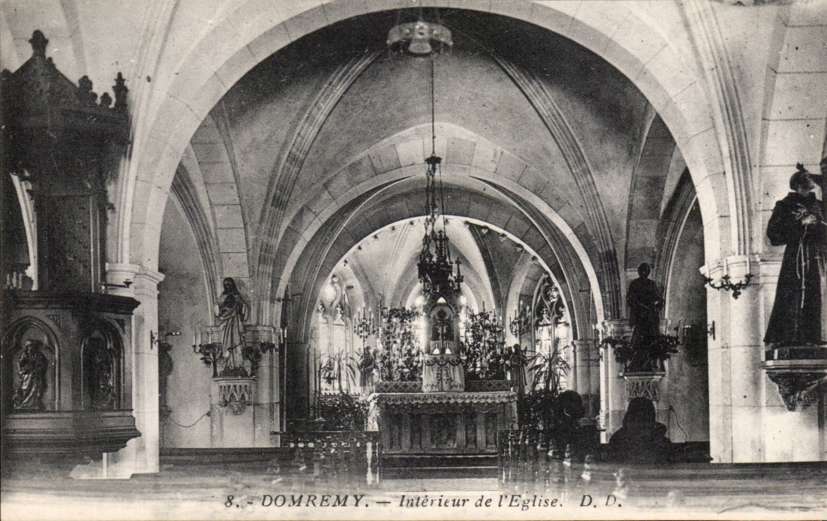 Domremy - Interieur de l'Eglise - CPA 