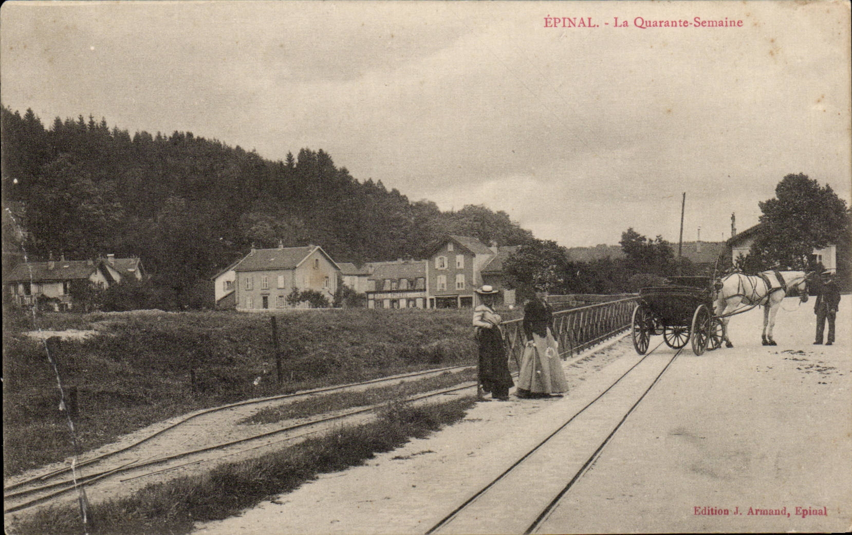Epinal - Quarante semaine - caleche - horse drawn carriage - CPA 