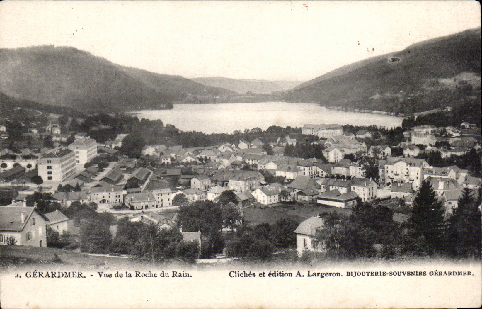 Gerardmer - Vue de la Roche de Rain - CPA 