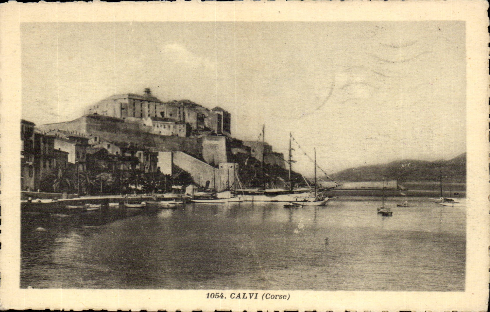 Calvi (Corse) — vue du port et du château — A. Touast, éditeur, n° 1054