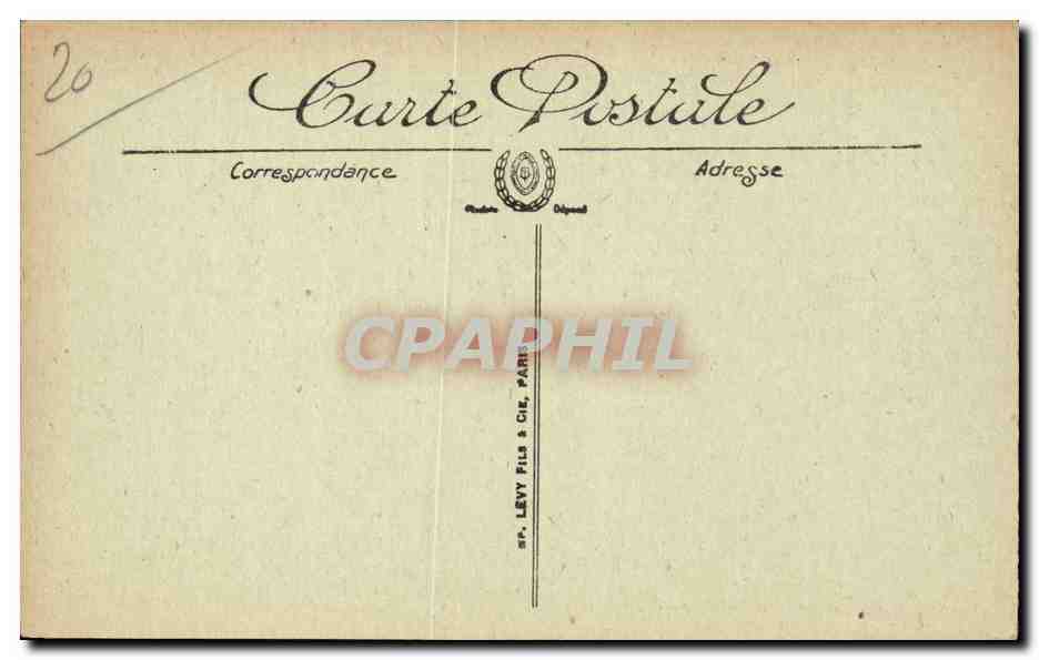 Calvi — Vue prise de la Plage — LL. n°9 — Verso