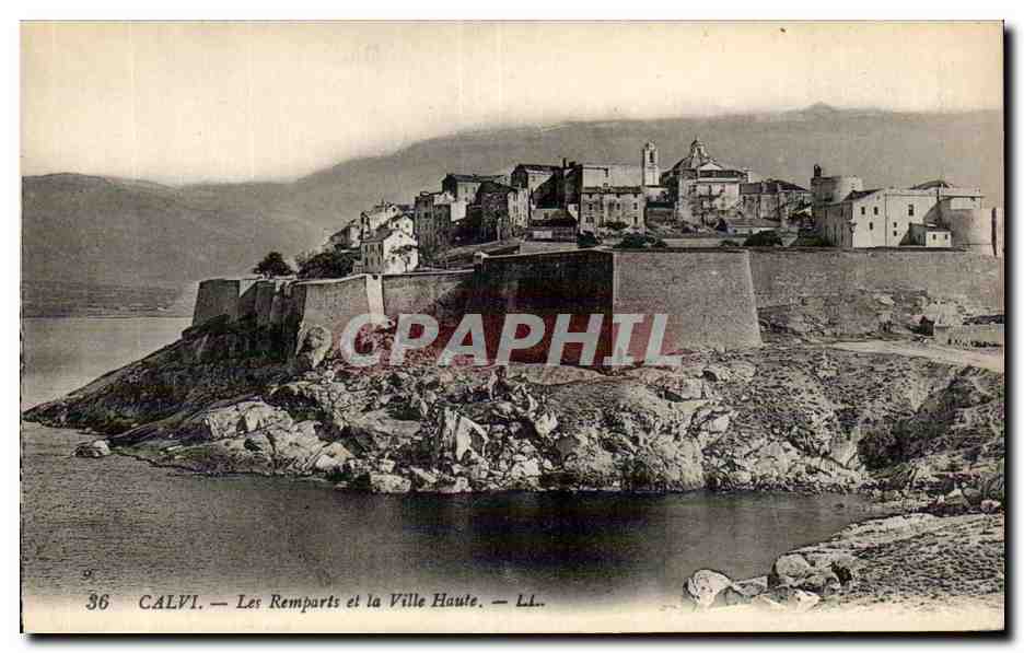 Corse - Haute Corse - Corsica - Calvi - Les Remparts et la Ville Haute - CPA 