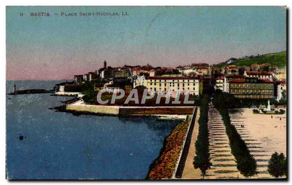 Corse - Haute Corse - Corsica - Bastia - Place Saint Nicolas - CPA 