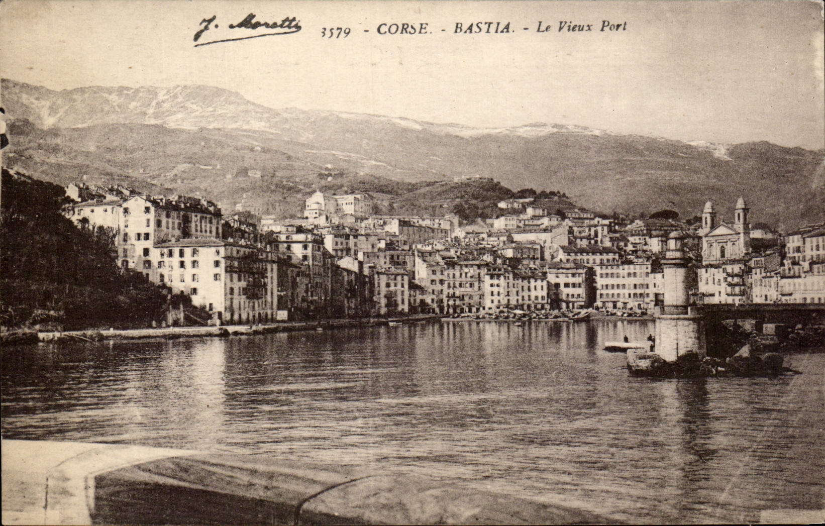 Bastia - Le Vieux Port — Corse — éditeur J. Moretti, n° 3579