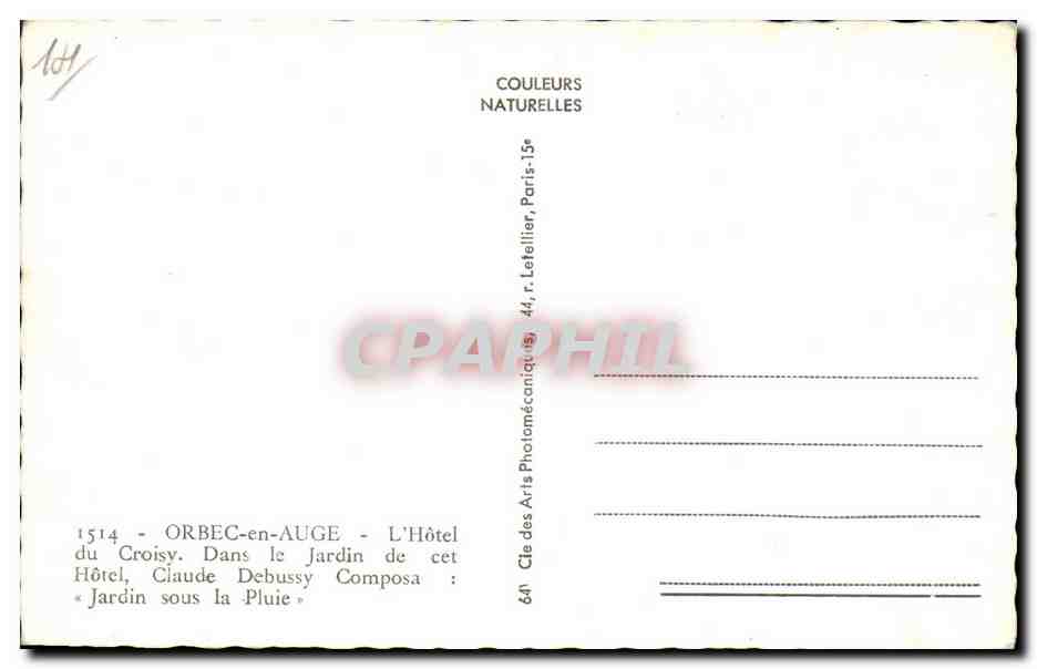Orbec en Auge - L'Hotel du Croisy - La Normandie - CPA  — Back
