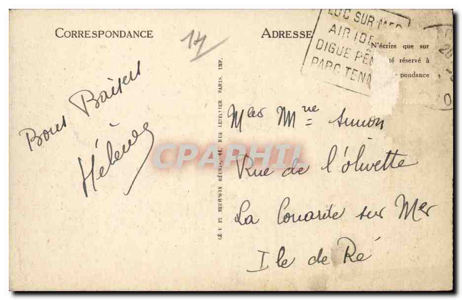 CPA Luc sur Mer La plage — Verso