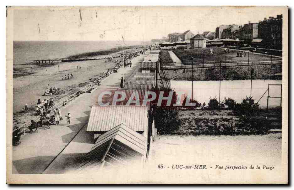 CPA Luc sur Mer Vue perspective de la plage 