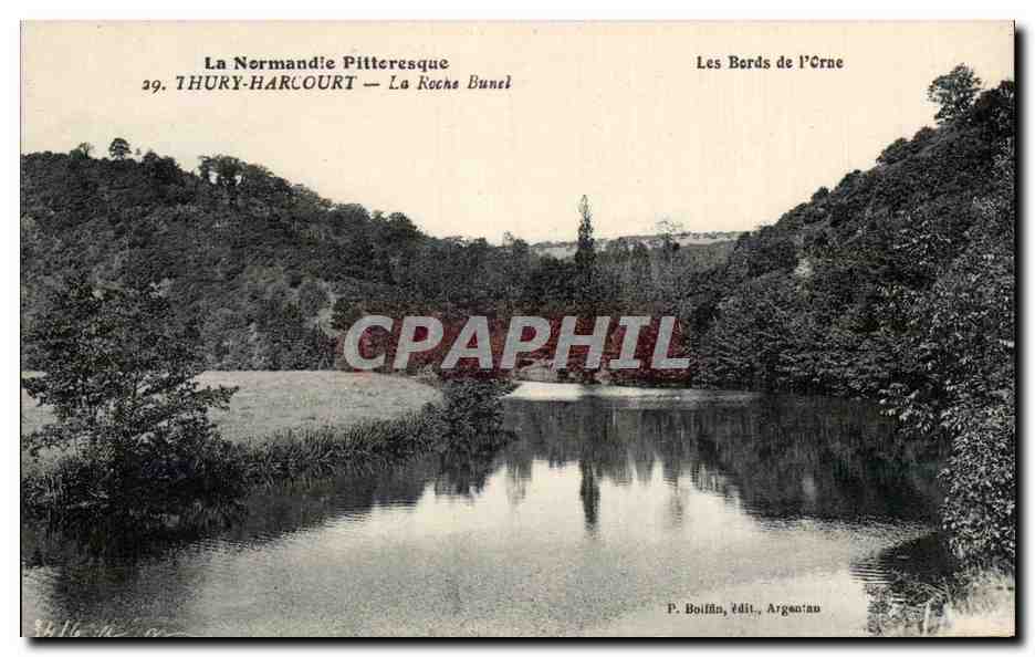 CPA Thury Harcourt Les bords de l'orne La roche Bunel