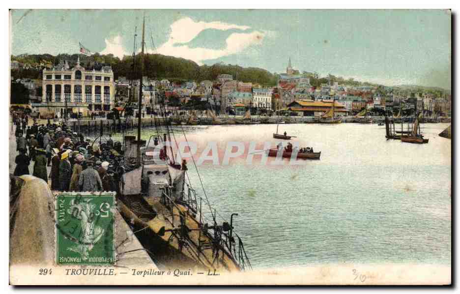 Trouville — Torpilleur à Quai — LL. — Édition LL, n° 294
