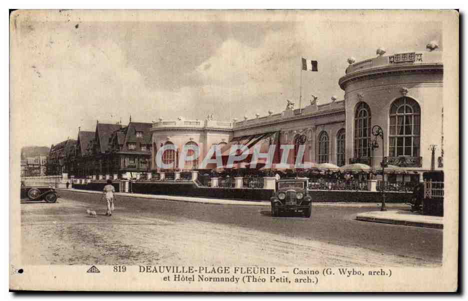 CPA Deauville Plage fleurie Casino et Hotel Normandy