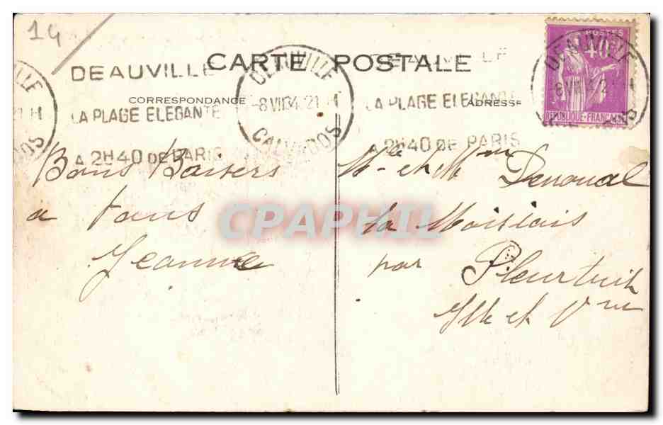 Deauville - La Plage Fleurie - Le Port. Bassin des Yachts — C. M., Le Havre — Verso
