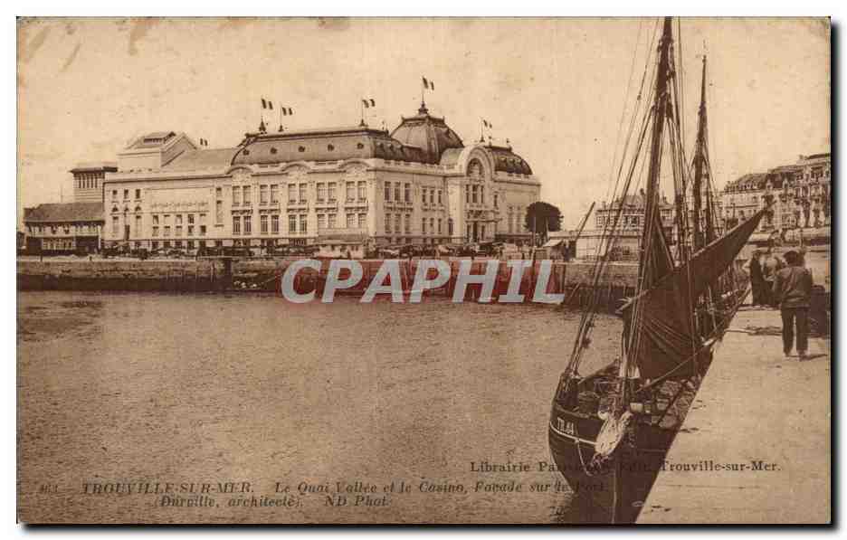 CPA Trouville sur Mer Le quai Vallee et le casino 