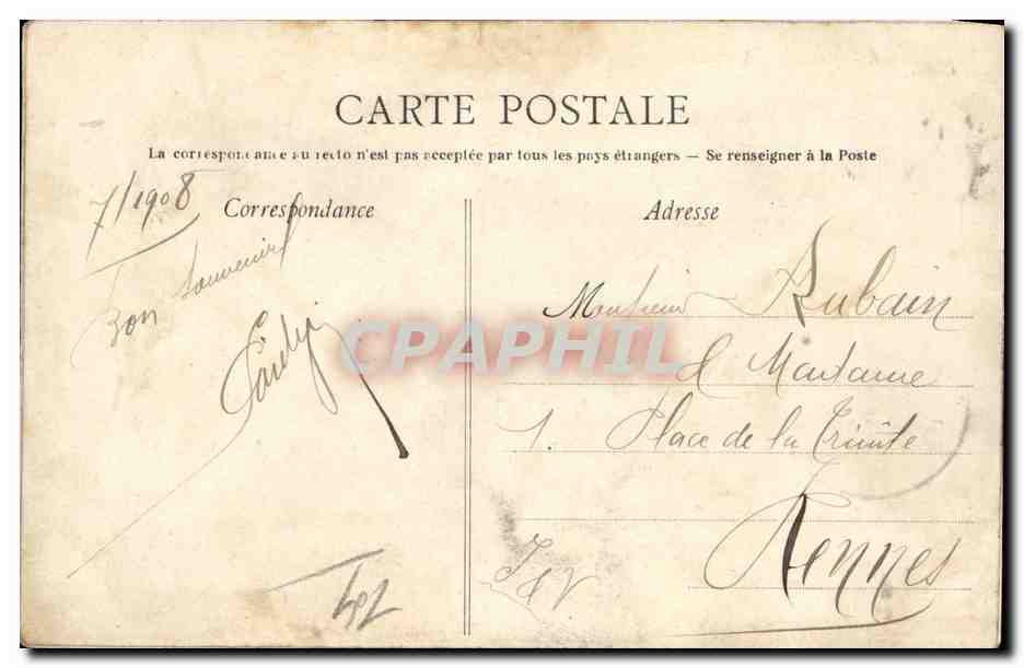 CPA CARTE SYSTEME Fantaisie Souvenir de Deauville — Rückseite