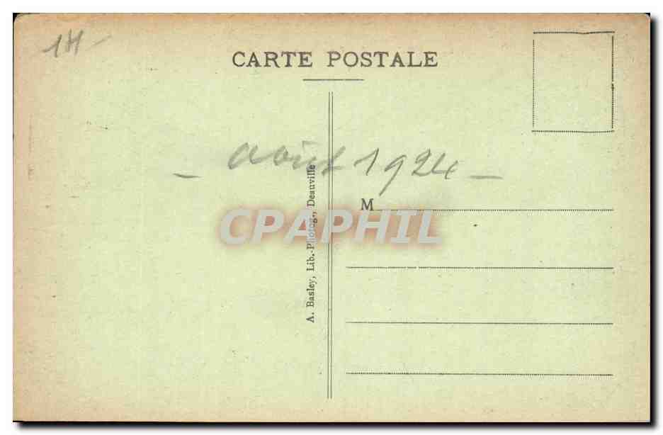 Déauville - Promenade de la Terrasse — éditeur A. Basley, n° 218 — Verso