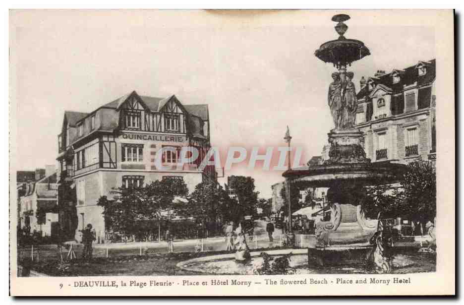 Deauville, la Plage Fleurie — Place et Hôtel Morny — éditeur La Gigogne, n°9