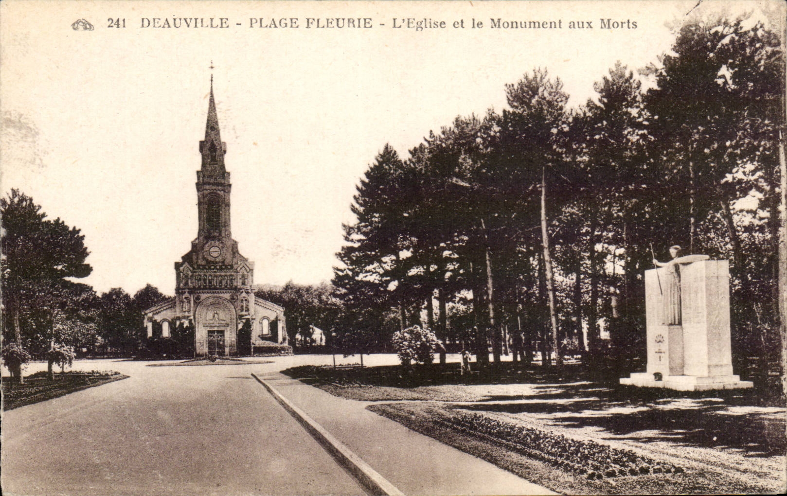 Deauville - Flower Beach - Church and War Memorial