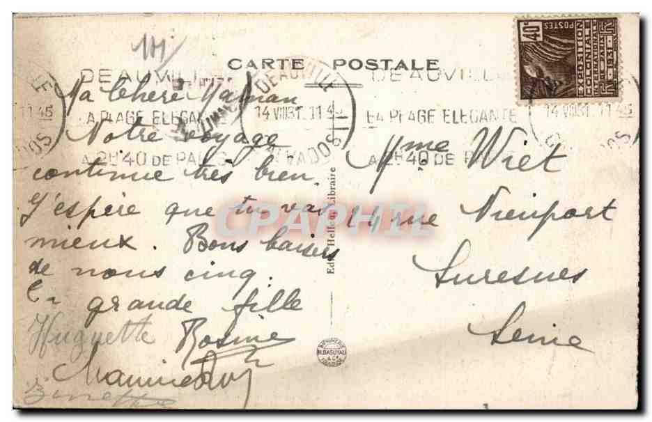 Deauville-sur-Mer — The Beach and the Boards — Publisher Banlieue N.O. — Back