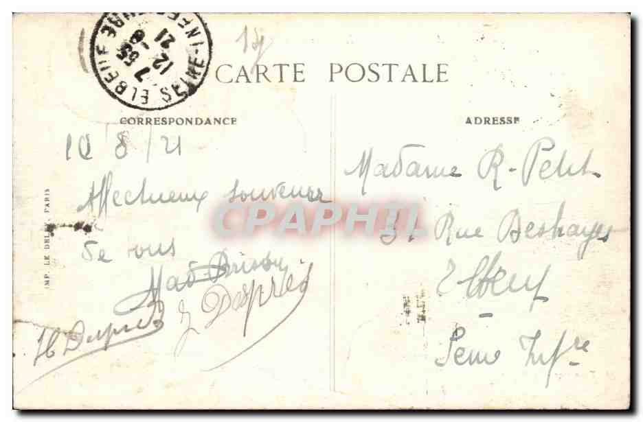 Deauville — Les Jardins et le Normandy-Hôtel — M. Porellec, La Havre — Verso