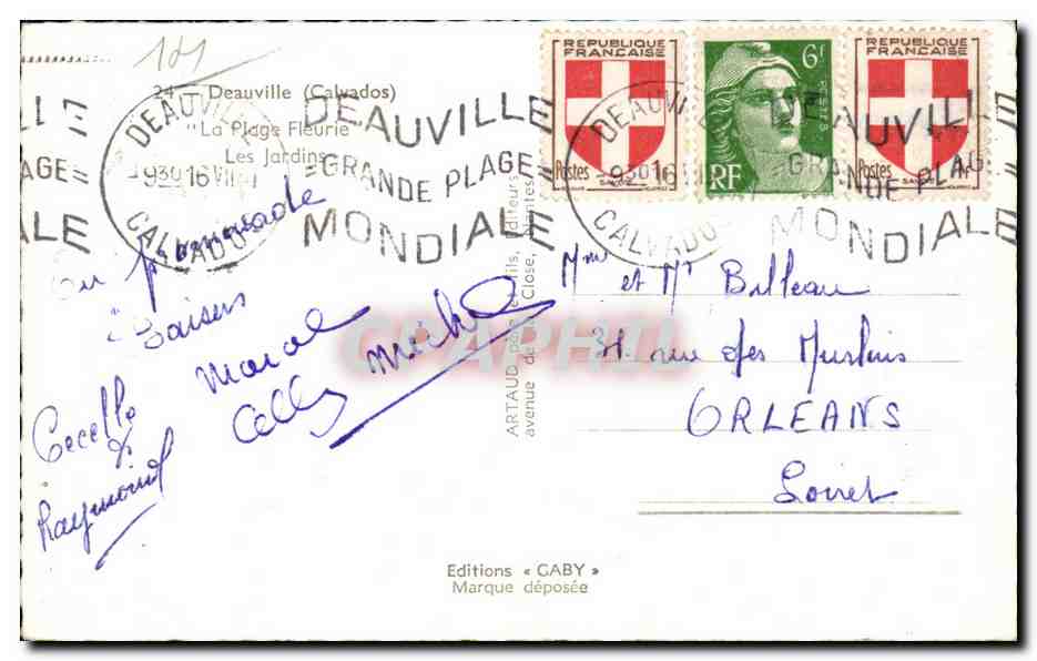 Jardin de la Plage Fleurie — Deauville — Éditions GABY — Rückseite