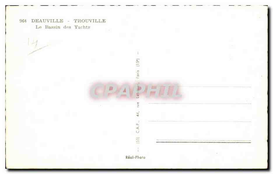 Deauville - Trouville — Ansicht des Yachthafens — C.A.P. (55) Paris — Rückseite