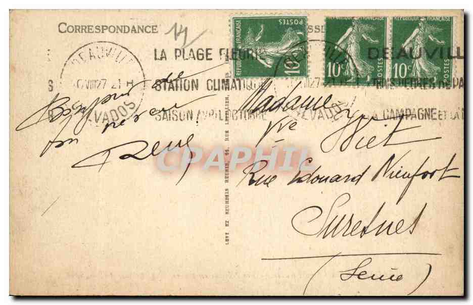 Deauville - La Plage Fleurie - Les Nouveaux Bains - CPA  — Verso