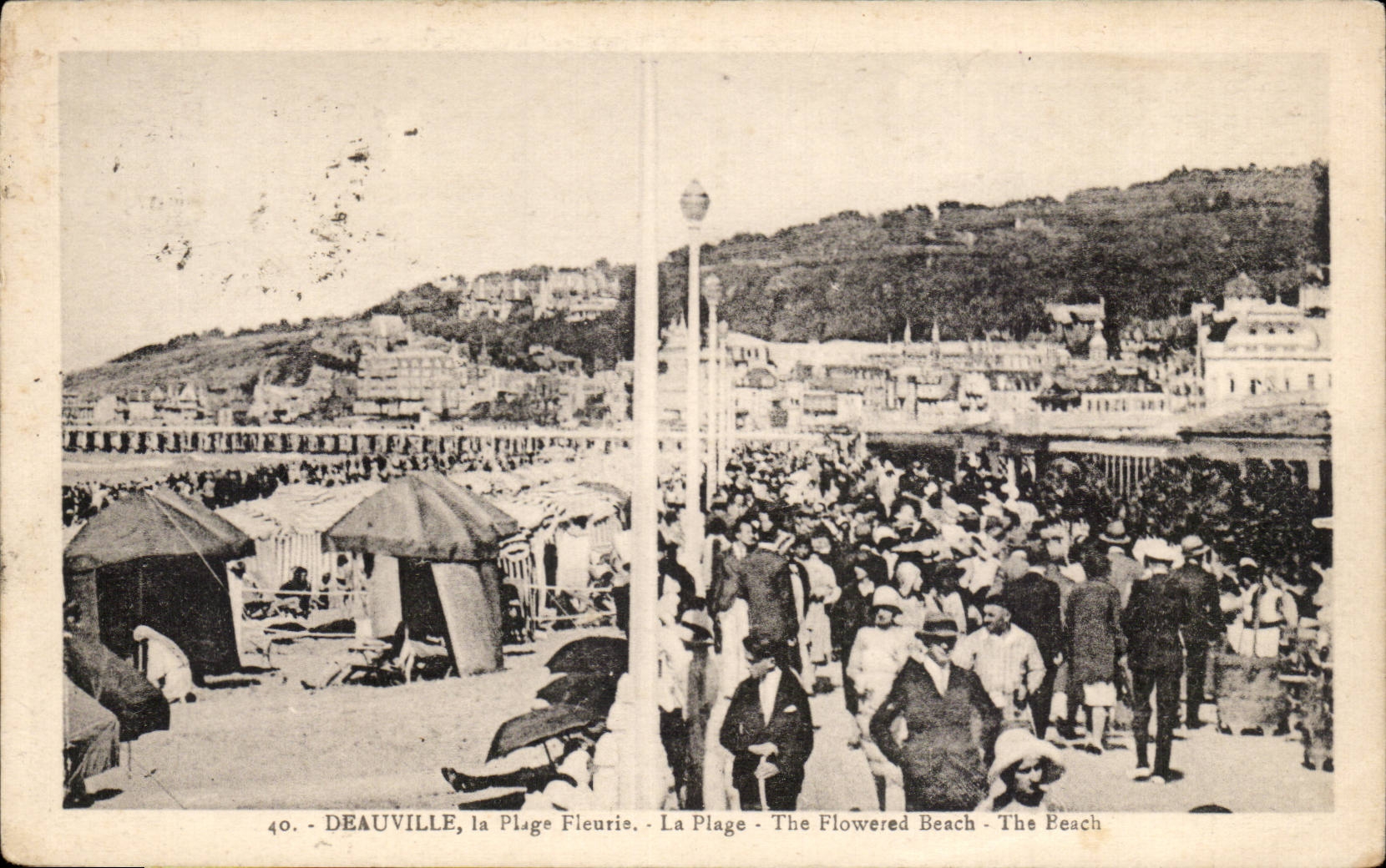 Deauville, the Flowering Beach — view of the lively beach — Edition 'La Cigogne', n°40