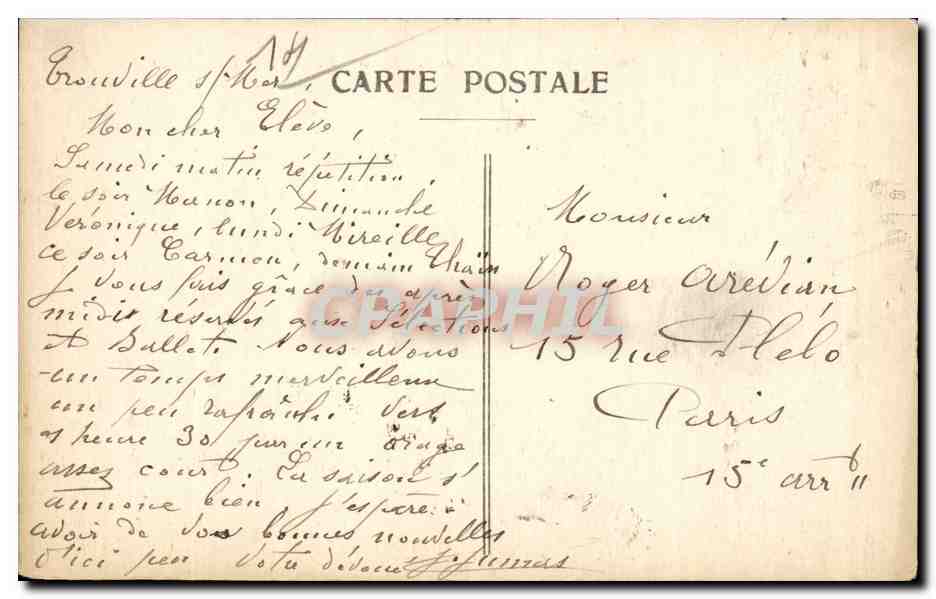 Deauville — Le Casino — G. F. Le Havre, n° 447 — Verso