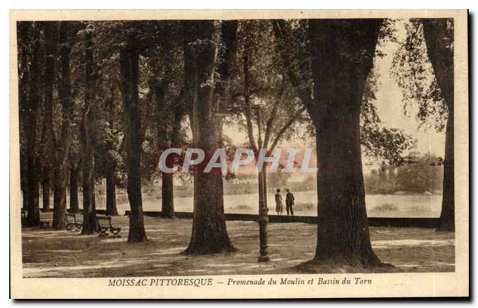 Moissac pittoresque — Promenade du Moulin et Bassin du Turn