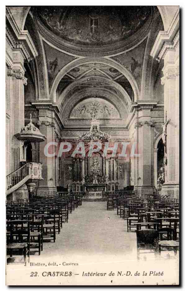 Castres - Interieur de Notre Dame de la Plate - CPA 