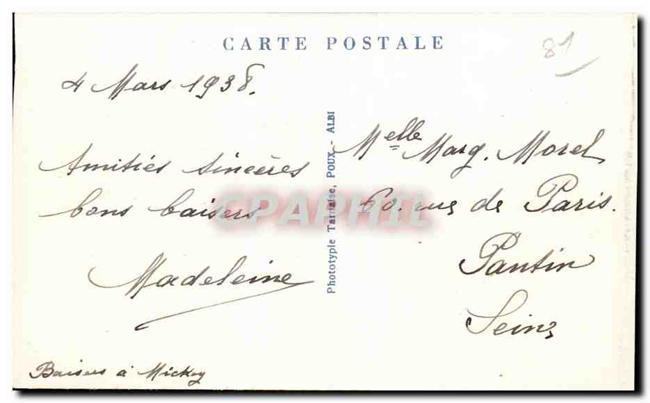 Castres - Les Quatre Ponts - CPA  — Rückseite