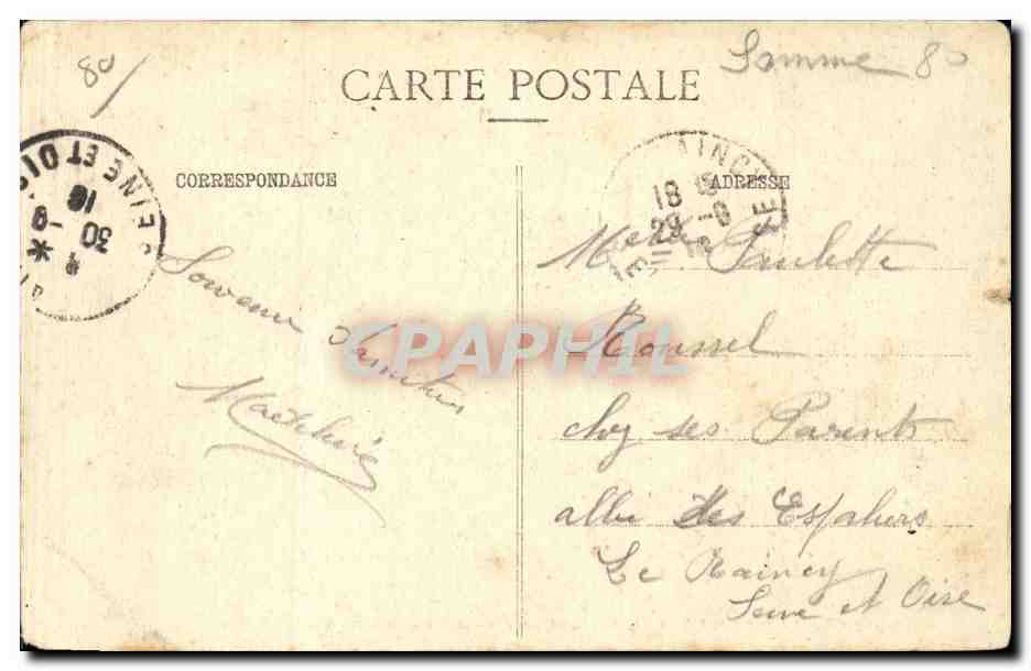 Onival - La Plage - cote Nord - CPA  — Rückseite